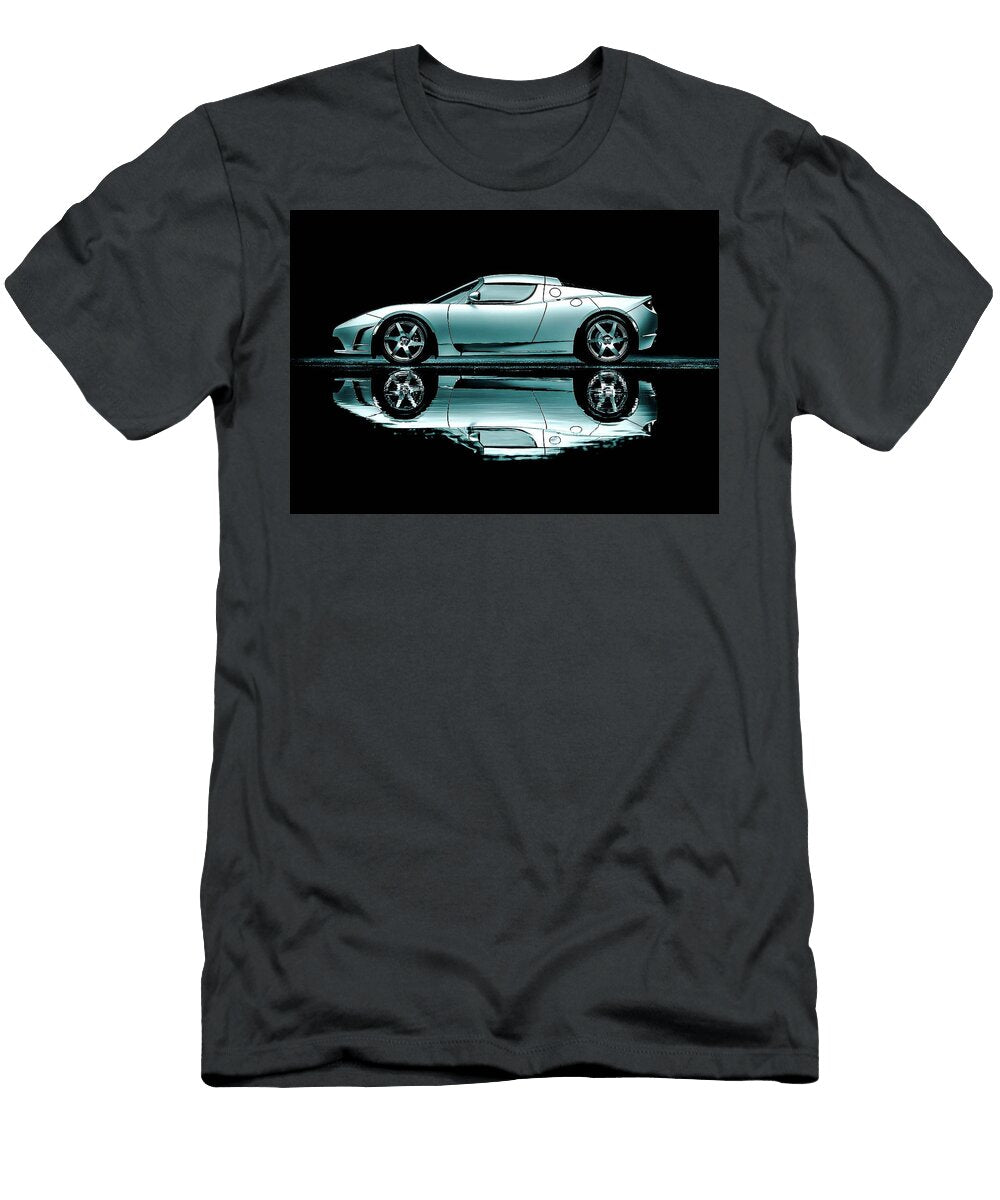 Minimal Tesla Roadster 2 Luna Farmer T-Shirt
