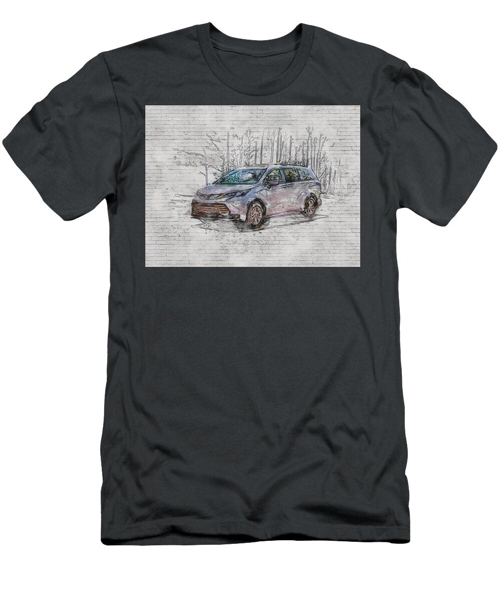 Minivan in Front of Winter Trees Elias Caleb T-Shirt