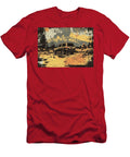 Minivan in Mountain Landscape Artistic Travel Poster Kari Goldfalse T-Shirt