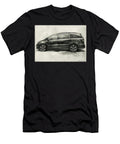 Minivan Pencil Sketch Side View Drawing Honda Odyssey Car Lowell Harann T-Shirt