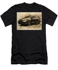 Minivan Sketch Detailed Graphite Drawing of a Honda Odyssey Car Lowell Harann T-Shirt