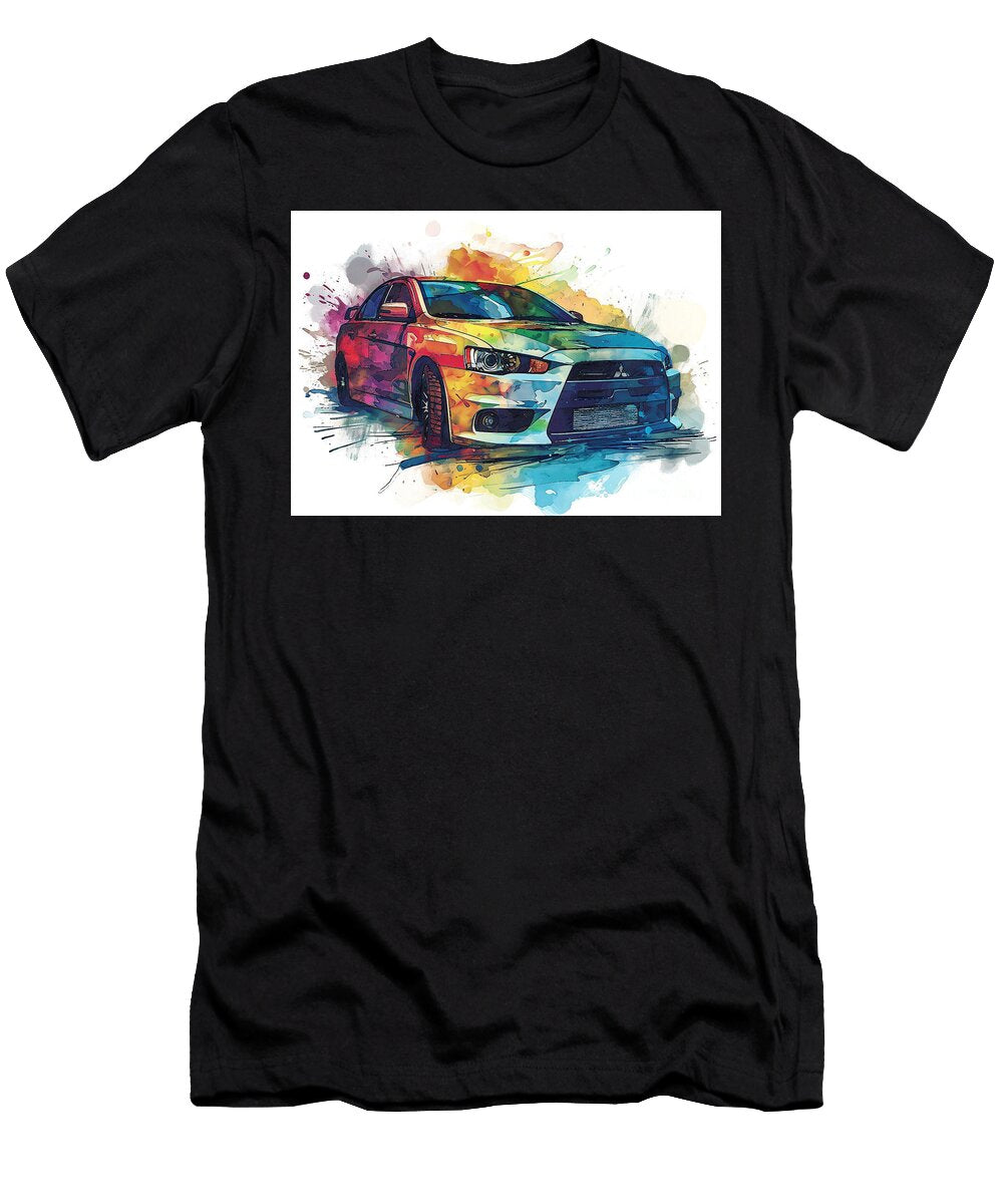 Mitsubishi Lancer Ralliart Watercolor Abstract Vehicle Clark Leffler T-Shirt