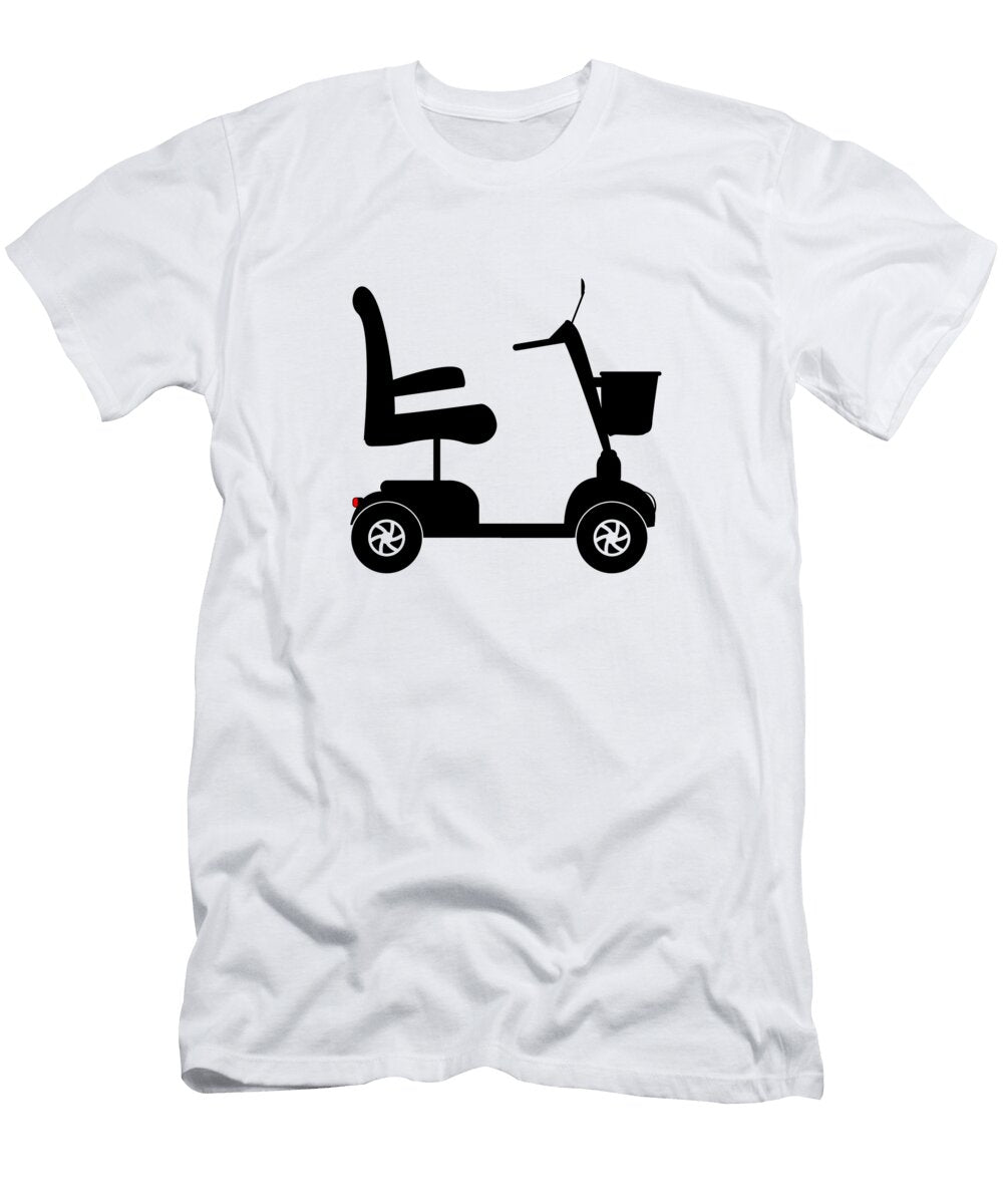 Mobility Scooter Silhouette Bigalbaloo Stock T-Shirt
