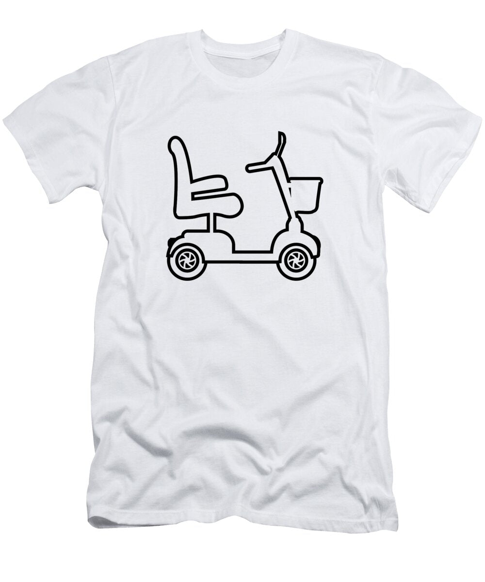 Mobility Scooter Thick Outline Bigalbaloo Stock T-Shirt