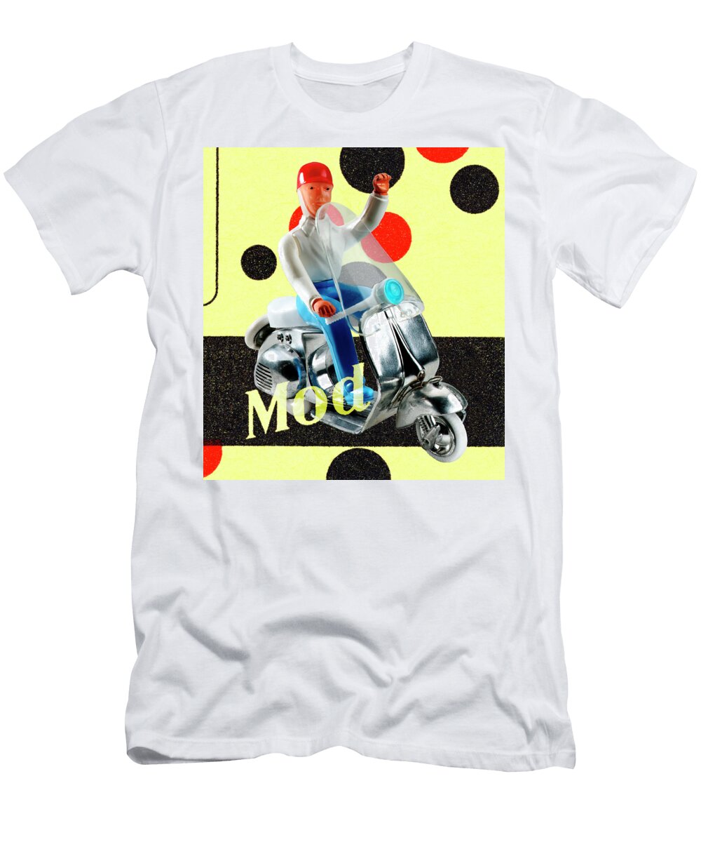 Mod Man on Scooter Csa Images T-Shirt