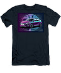 Model Electric Sedan Hyundai Ioniq 6 Neon Background Lowell Harann T-Shirt