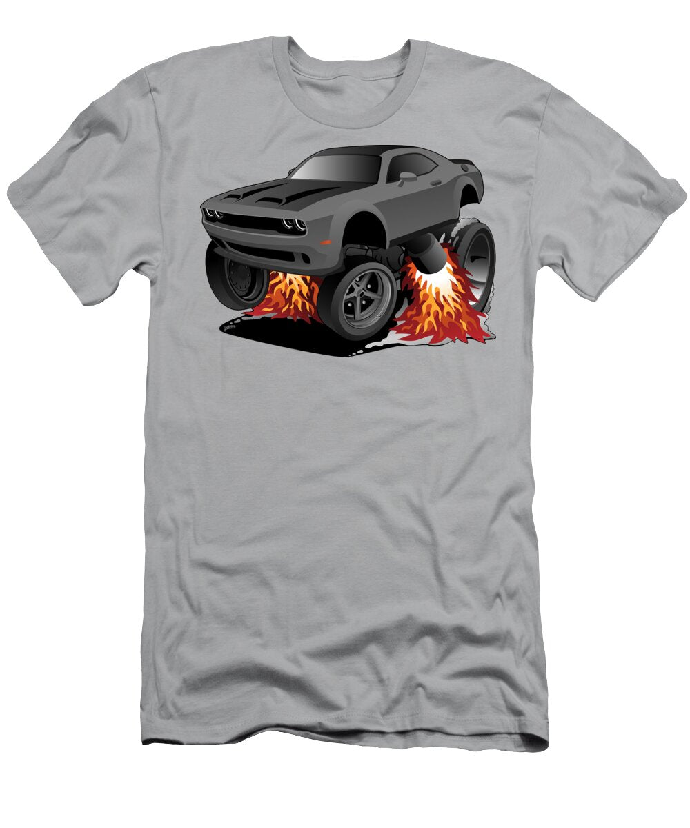 Modern American Muscle Car Cartoon Illustration Jeff Hobrath T-Shirt
