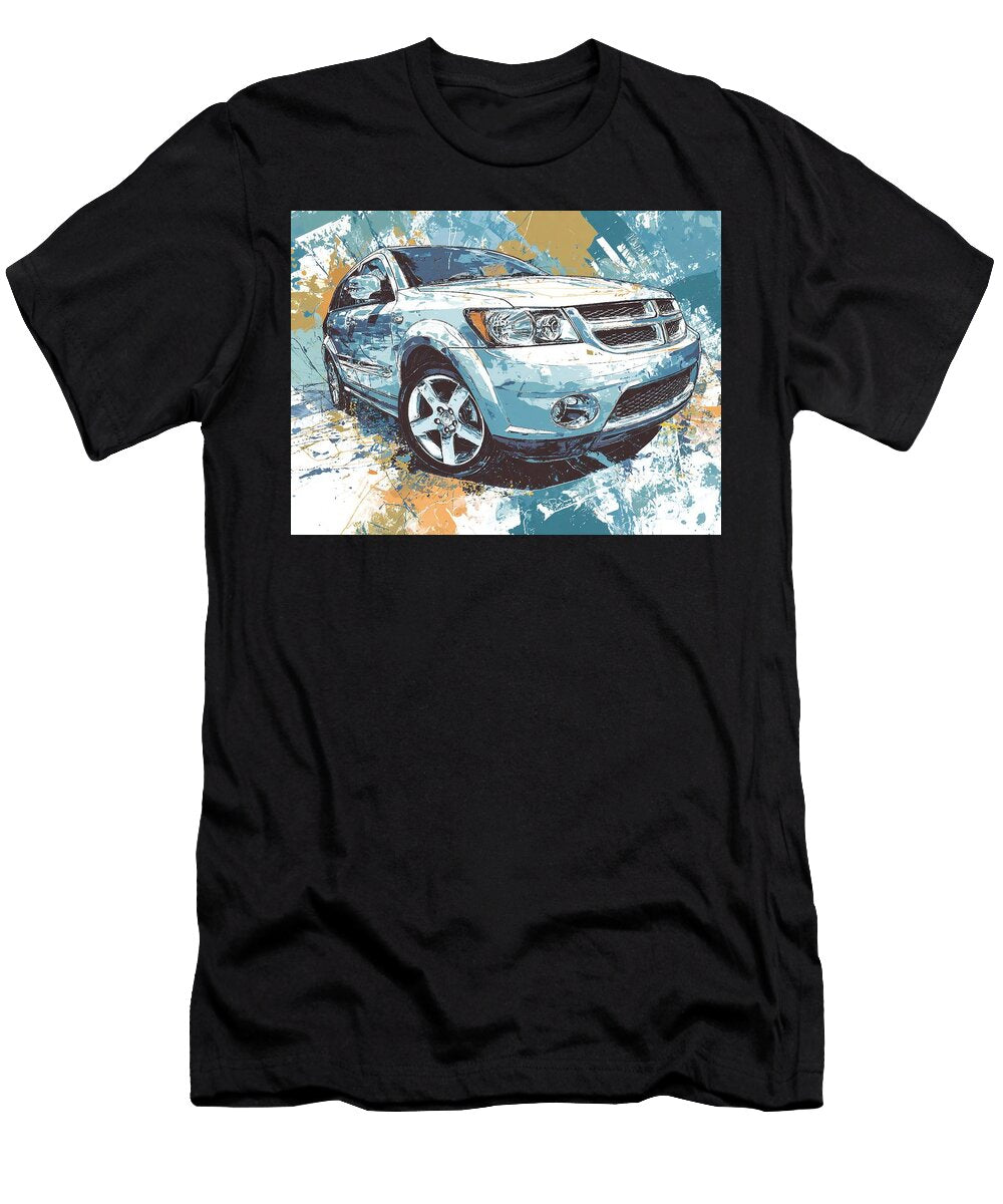 Modern Car Dodge Caliber 2007 Hatchback Abstract Art Abstract Car Art Hollie Love T-Shirt