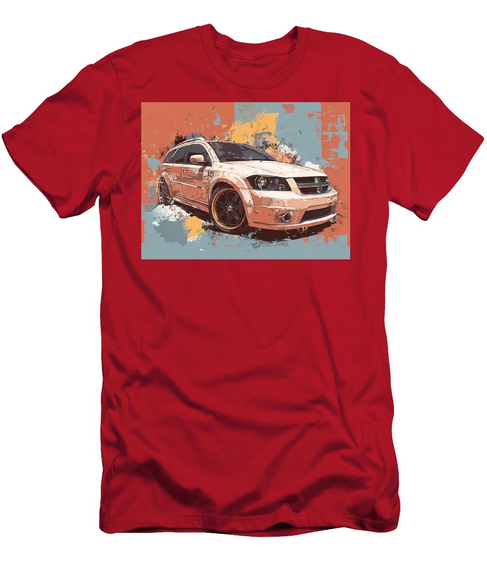 Modern Car Dodge Caliber 2007 Hatchback Artistic Design Stylish Modern Car Art Hollie Love T-Shirt