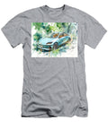 Modern Car Hyundai Ioniq 6 2023 Electric Sedan Nature Scene Blue Car in Nature Hollie Love T-Shirt