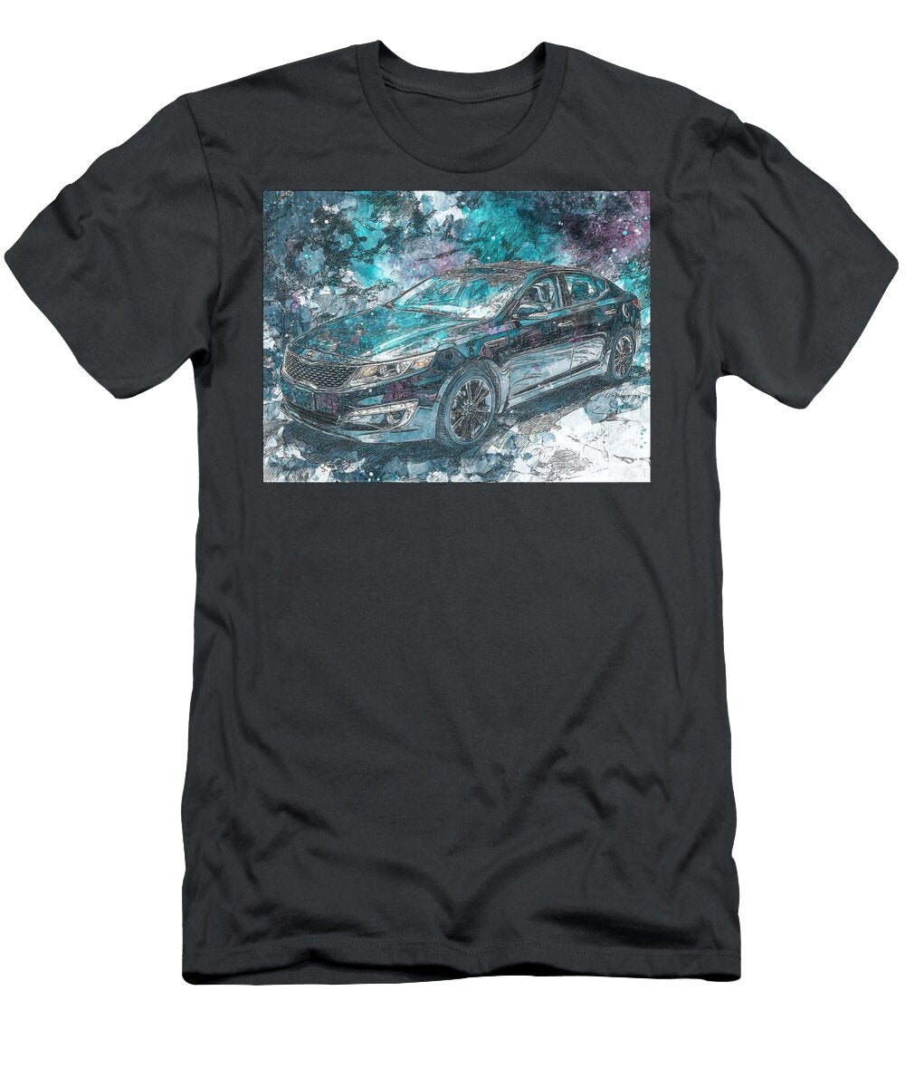 Modern Car Kia Cadenza 2013 Sedan Artistic Design Artistic Car Design Hollie Love T-Shirt