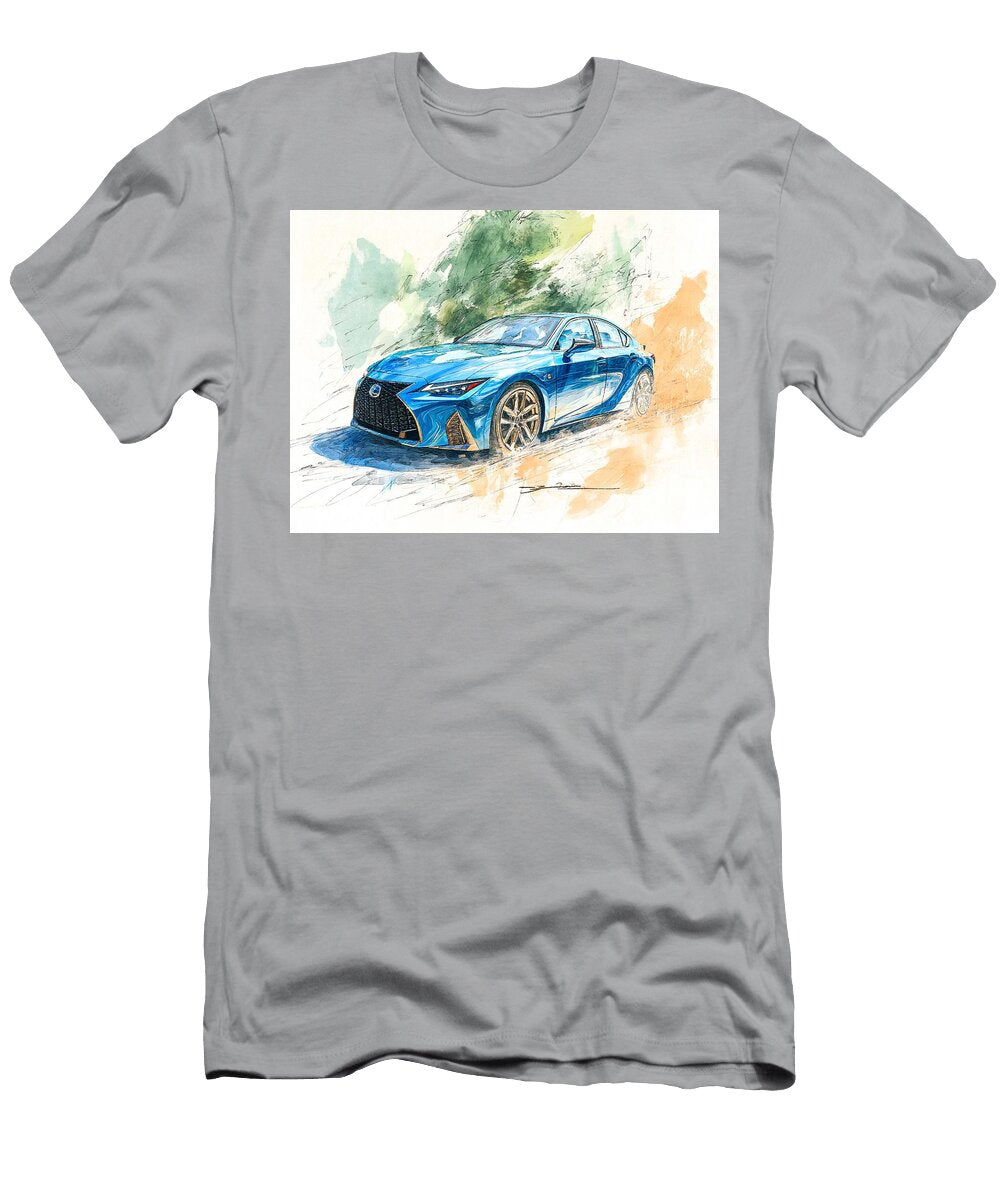 Modern Car Lexus Is 2023 Sedan Artistic Design Stunning Blue Car Art Hollie Love T-Shirt