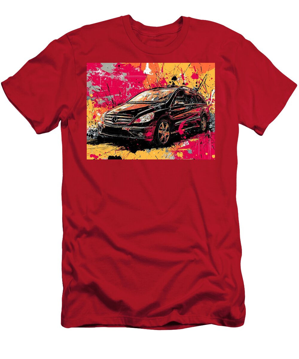 Modern Car Mercedes Benz R Class 2006 Minivan Abstract Art Stylish Abstract Car Design Hollie Love T-Shirt