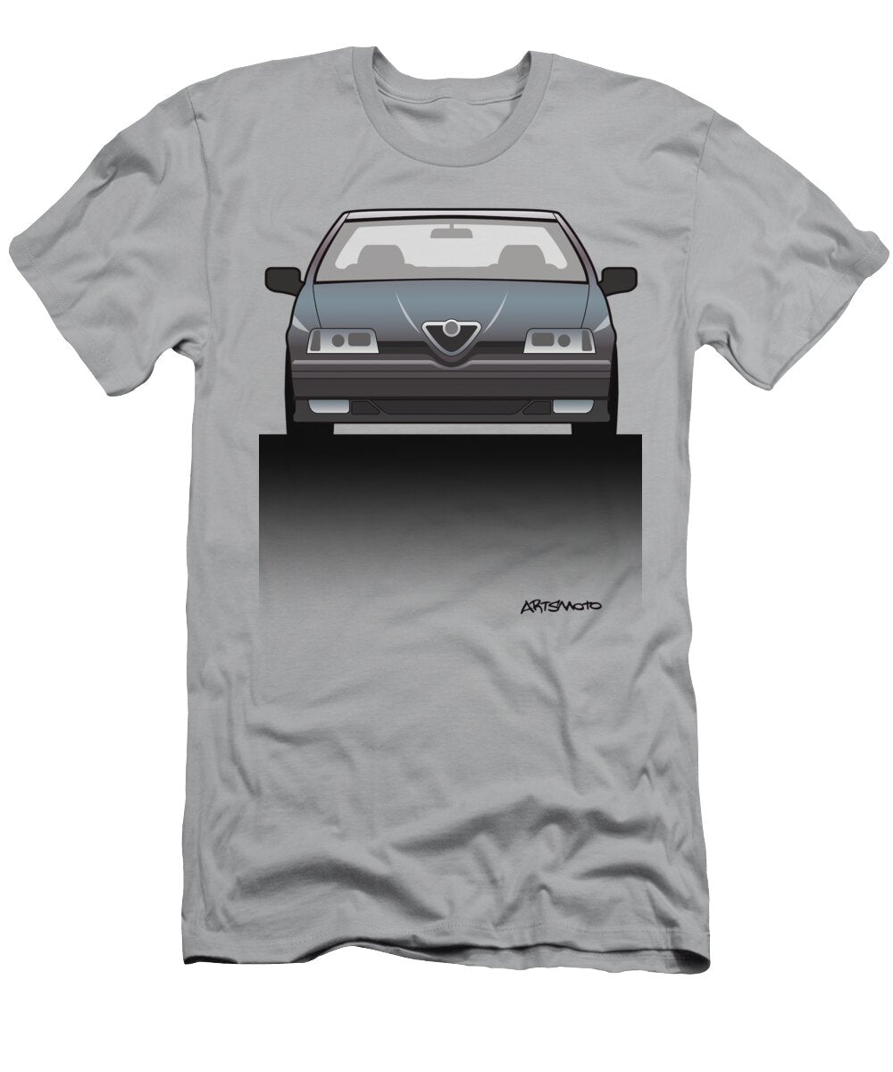 Modern Euro Icons Series Alfa Romeo 164 Quadrifoglio Q4 Split Monkey Crisis on Mars T-Shirt