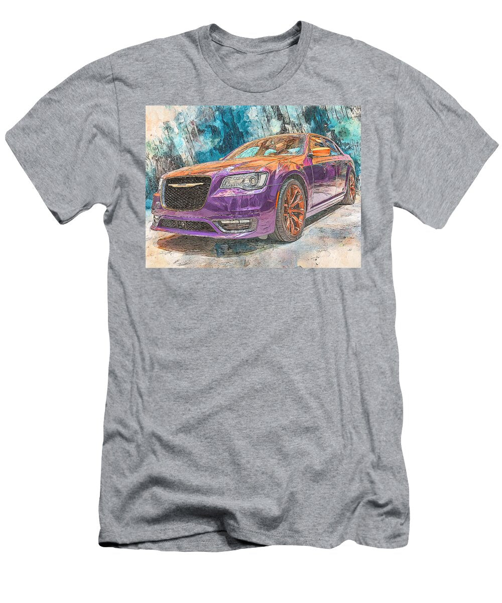 Modern Vehicle Chrysler 300 2023 Sedan Purple Car Purple Modern Car Art Hollie Love T-Shirt