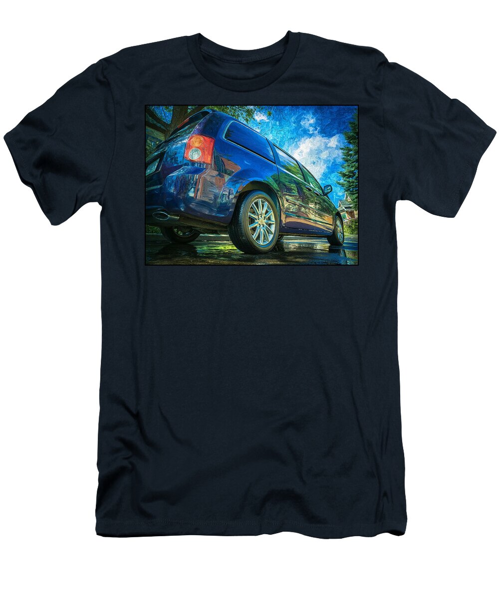 Modern Vehicle Chrysler Pacifica 2006 Wagon Blue Car Stunning Blue Car Art Hollie Love T-Shirt