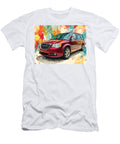 Modern Vehicle Chrysler Town Country 2010 Minivan Colorful Car Vibrant Red Minivan Art Hollie Love T-Shirt