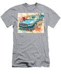 Modern Vehicle Infiniti Q50 2013 Sedan Blue Car Stunning Blue Car Illustration Hollie Love T-Shirt