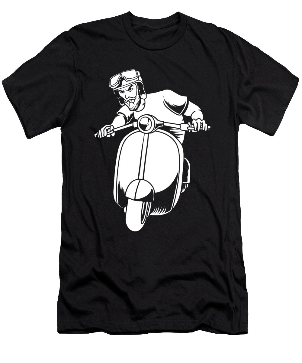 Moped Driver Motorbike Scooter Bike Crazy Squirrel T-Shirt