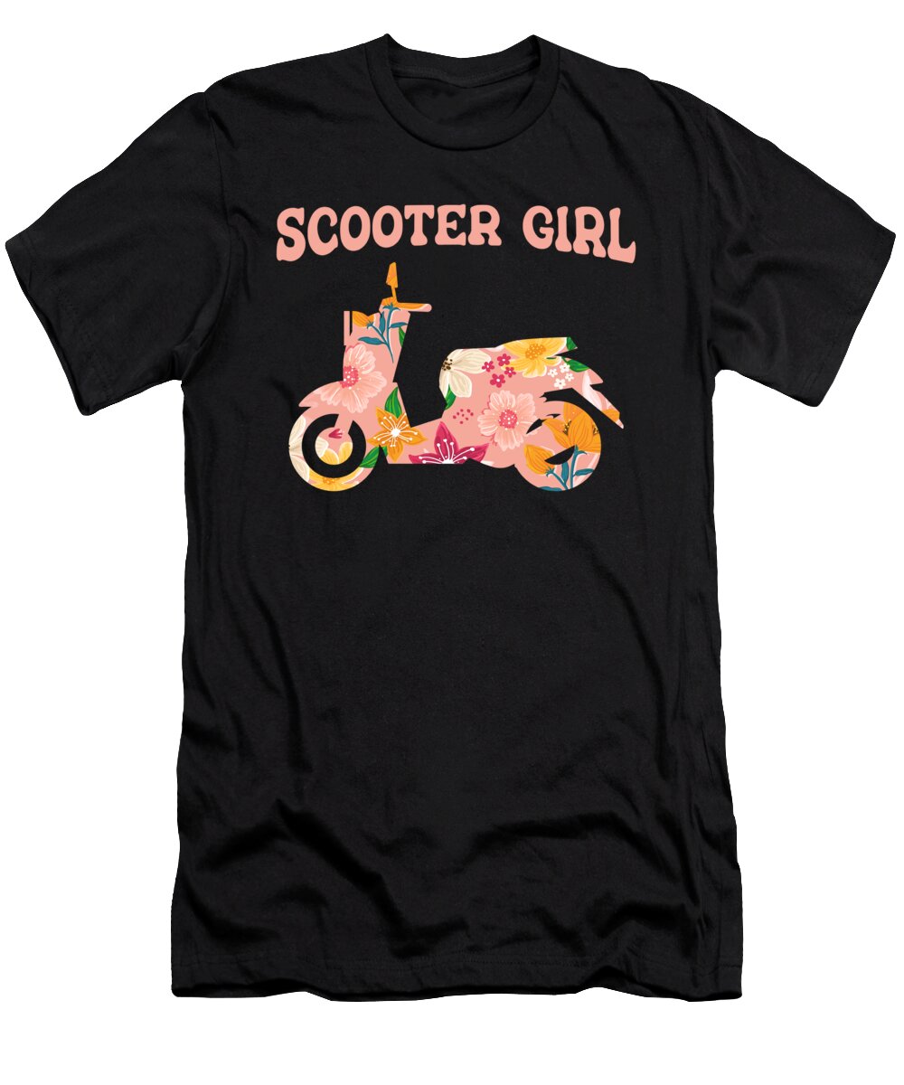 Moped Motorbike Scooter Bike Crazy Squirrel T-Shirt