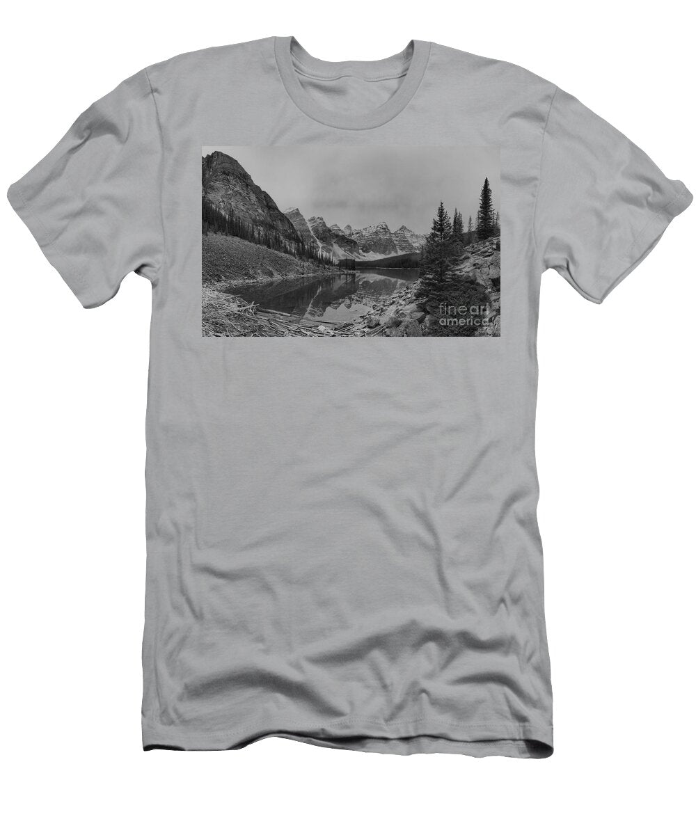 Moraine Lake Black and White Adam Jewell T-Shirt