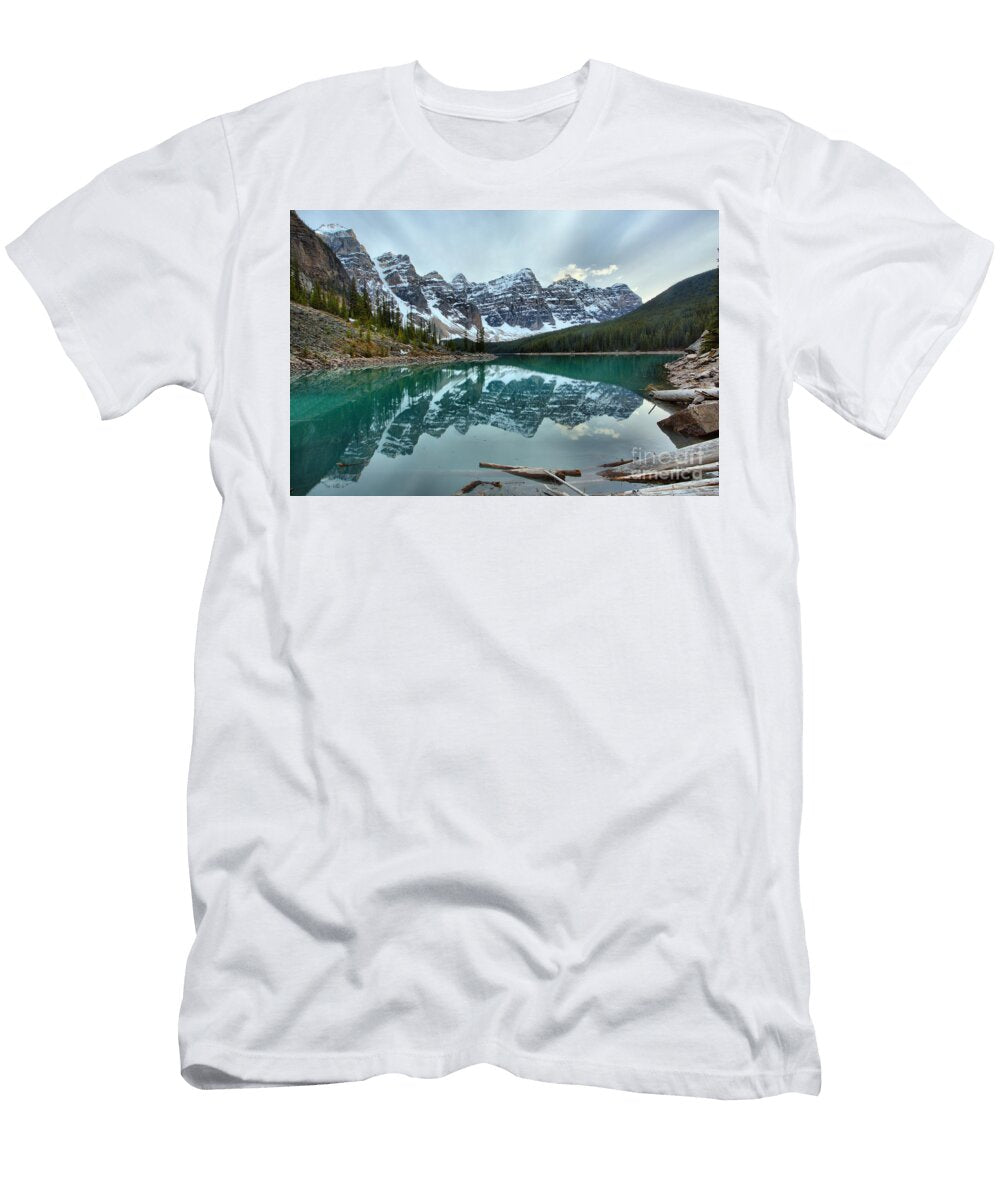Moraine Lake Spring 2018 Sunset Adam Jewell T-Shirt