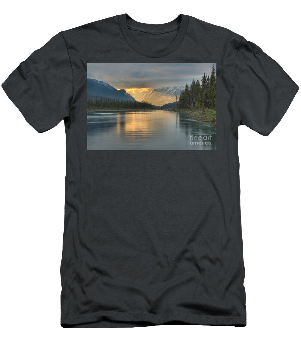 Morning Light on the Waterfall Peaks Adam Jewell T-Shirt