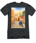 Morocco Street View Set Old Town with Blue Scooter Mounir Khalfouf T-Shirt