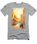 Morocco Street View Set Quiet Mediterranean Street At Sunset Mounir Khalfouf T-Shirt