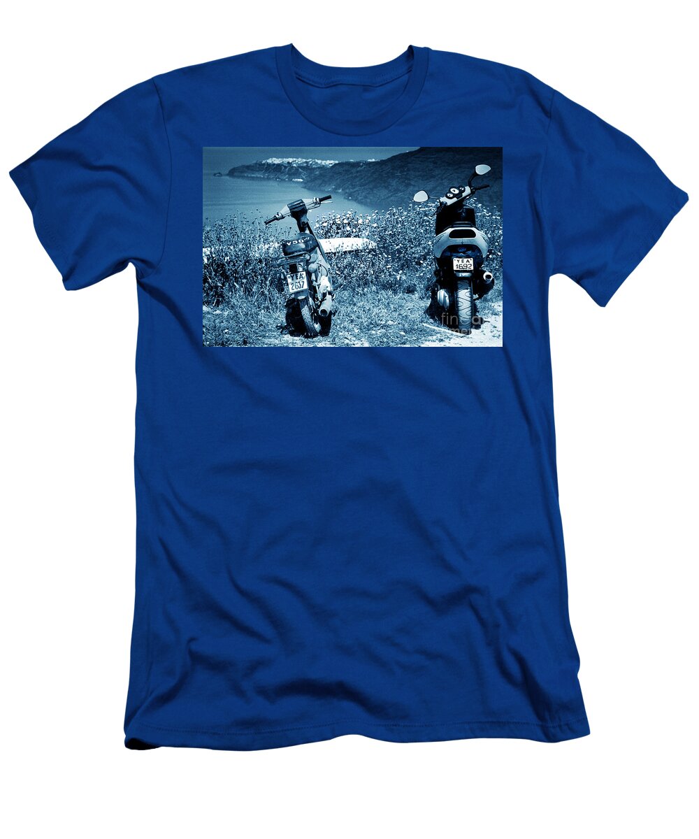 Motor Scooters in Greece Madeline Ellis T-Shirt