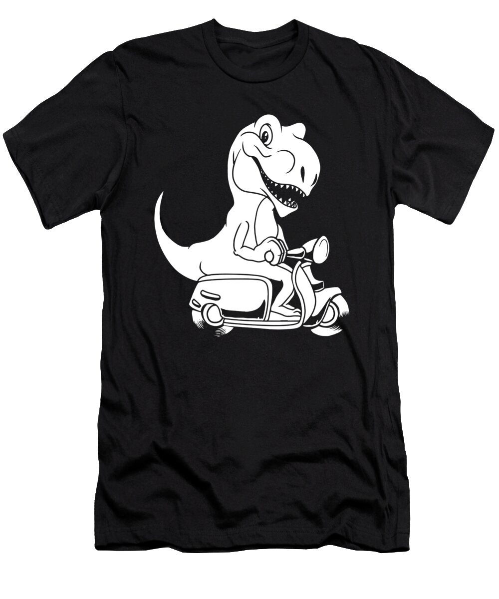 Motorbike Dino Moped Scooter Bike Crazy Squirrel T-Shirt