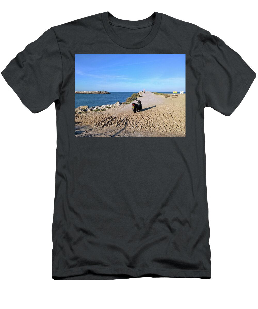 Motorcycle At the Beach Nazare Irina Sztukowski T-Shirt