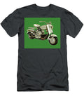 Motorcycle on Green Background Csa Images T-Shirt