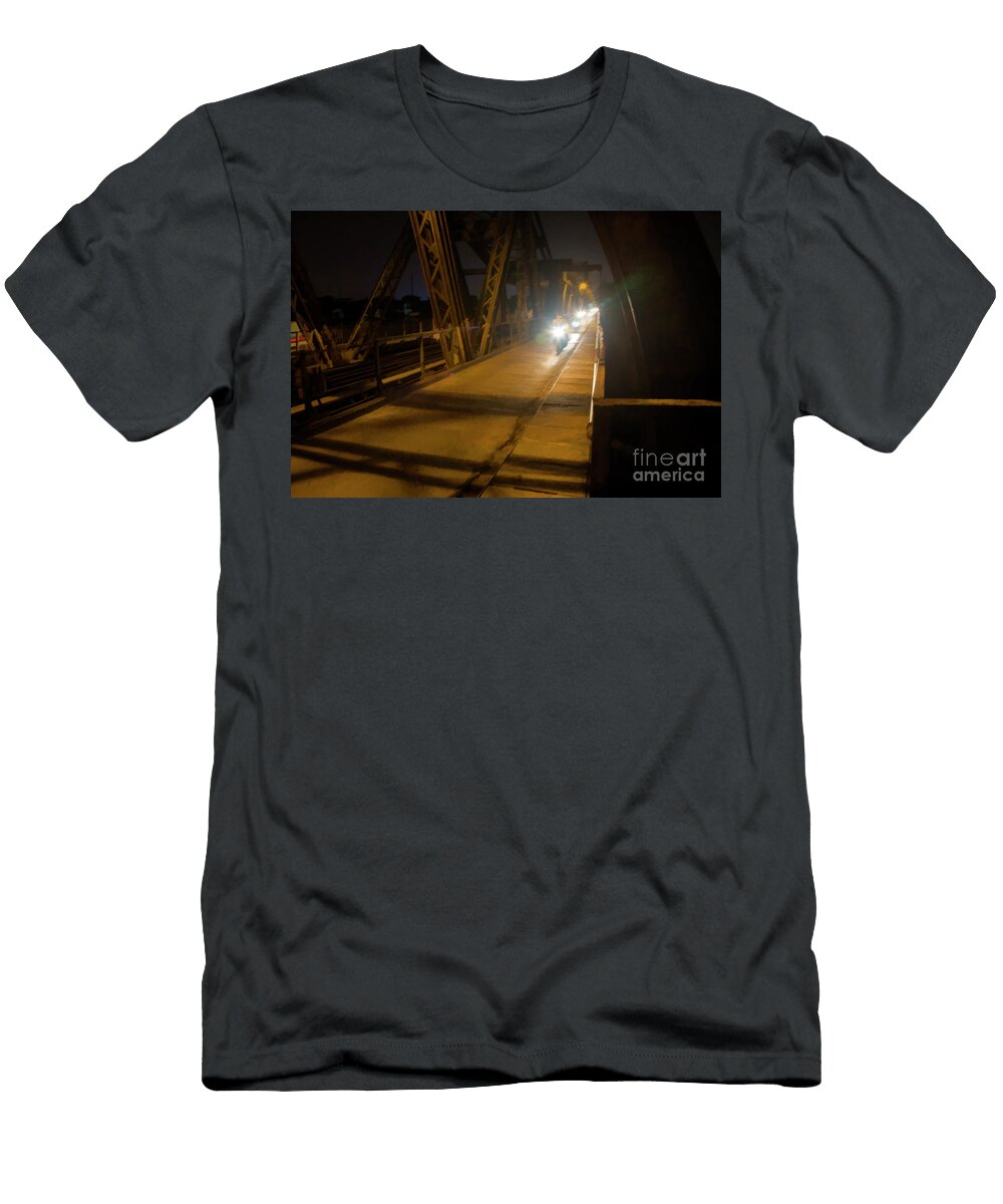 Motorcycles Long Bien Bridge Hanoi Chuck Kuhn T-Shirt