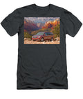 Mountain Road Trip Chrysler Town Country 2010 Minivan Desert Landscape Red Van in Zion National Park Hollie Love T-Shirt