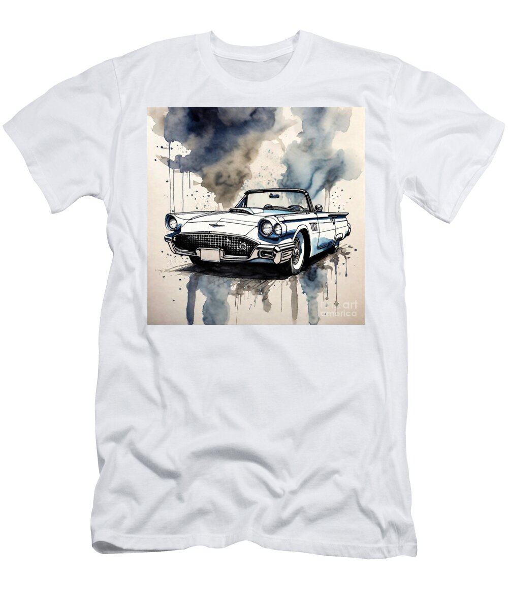 Muscle Car Ford Thunderbird Sports Roadster Ink 405 Clark Leffler T-Shirt