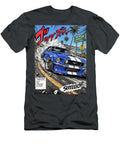 Mustang Drifting Down Malibu Highway Car Poster Treasure Auto Retro Wall Art Sampadart Gallery T-Shirt
