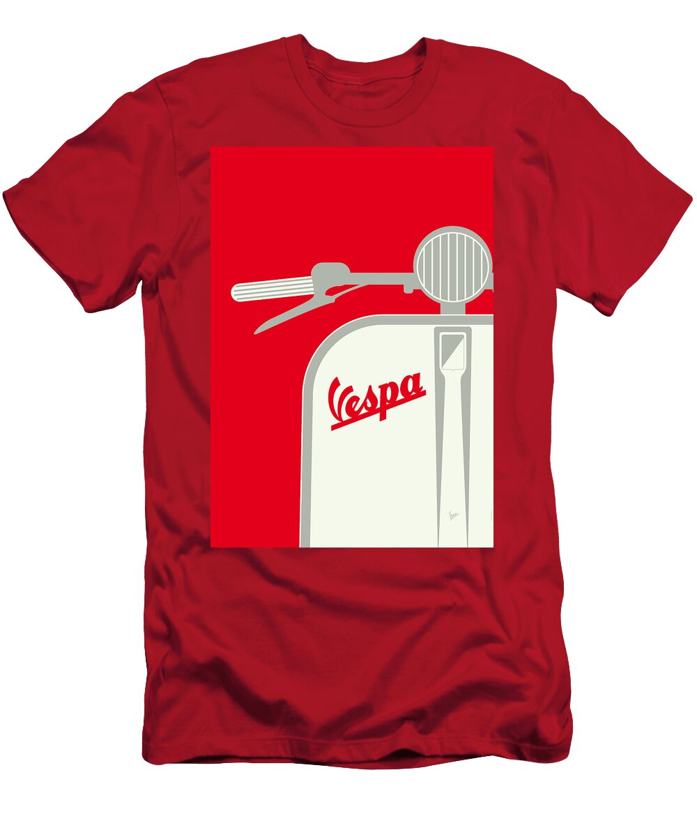 My Vespa From Italy with Love Red Chungkong Art T-Shirt