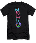 Neon Unicycle Driver with Helmet Licensed Art T-Shirt