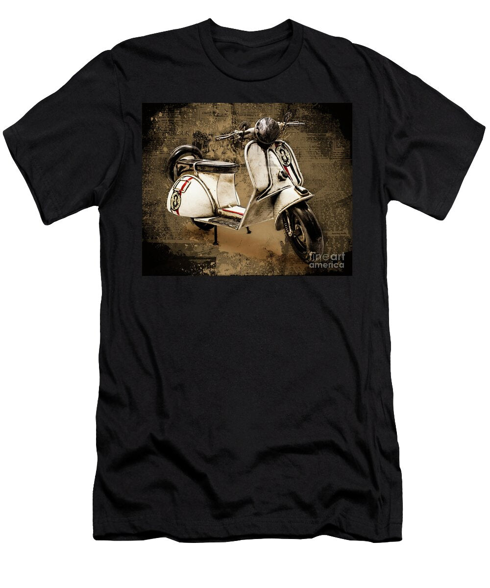 Newsprint Scooter Jorgo Photography Wall Art Gallery T-Shirt
