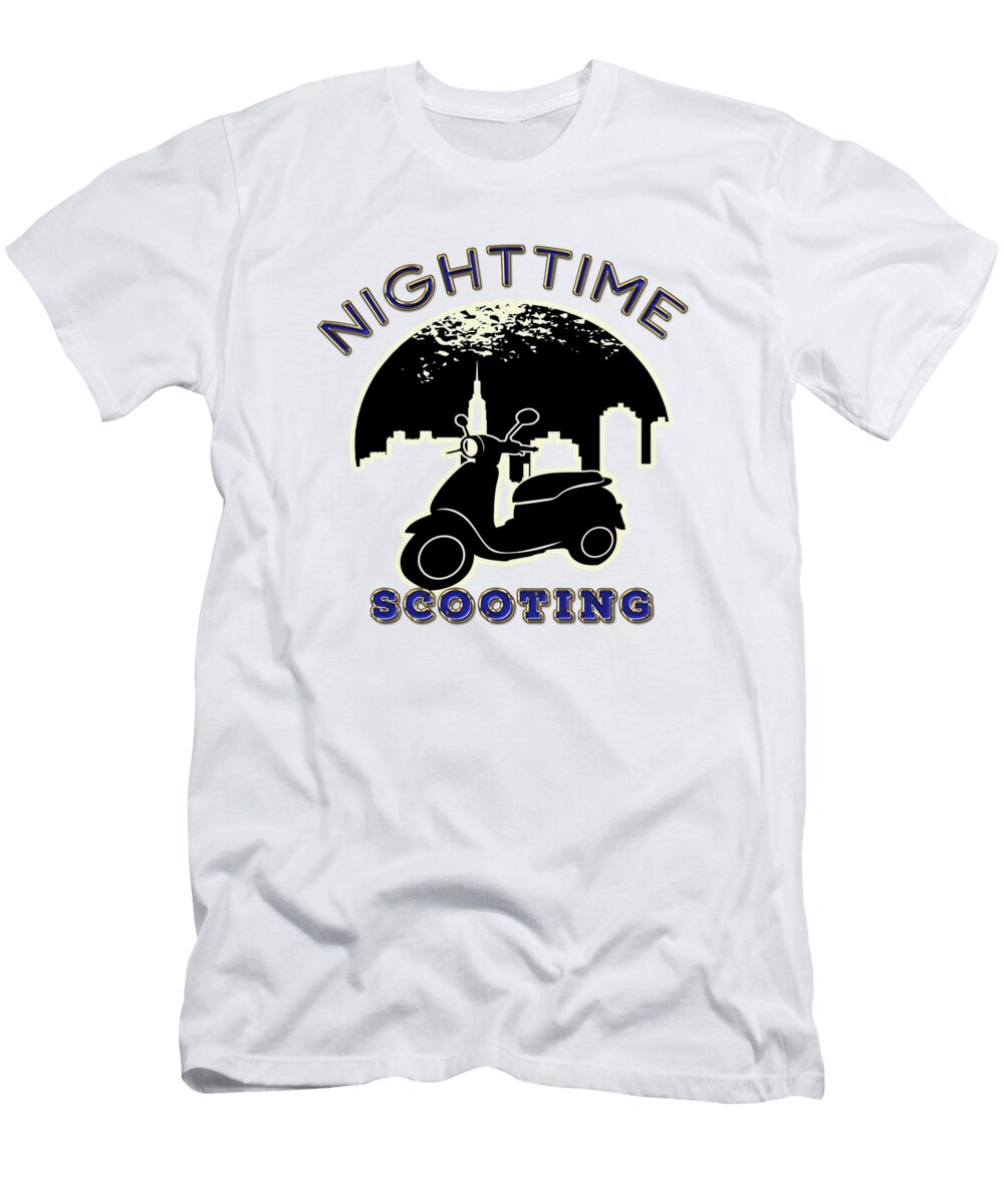 Night Time Scooting Alberto Waizel T-Shirt