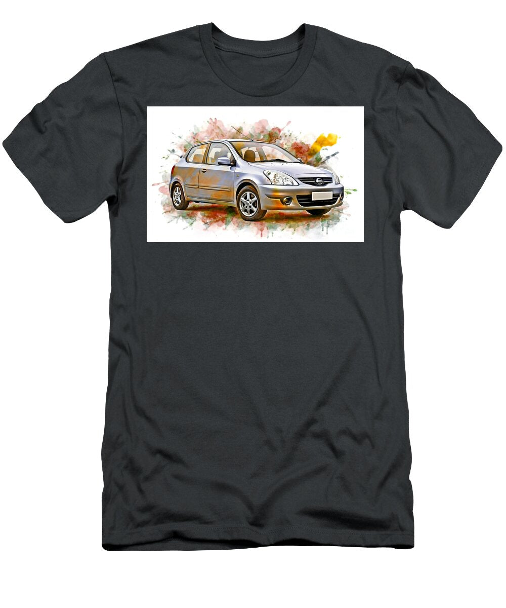 Nissan Almera Hatchback N16 2004 Cars Watercolor Lowell Harann T-Shirt