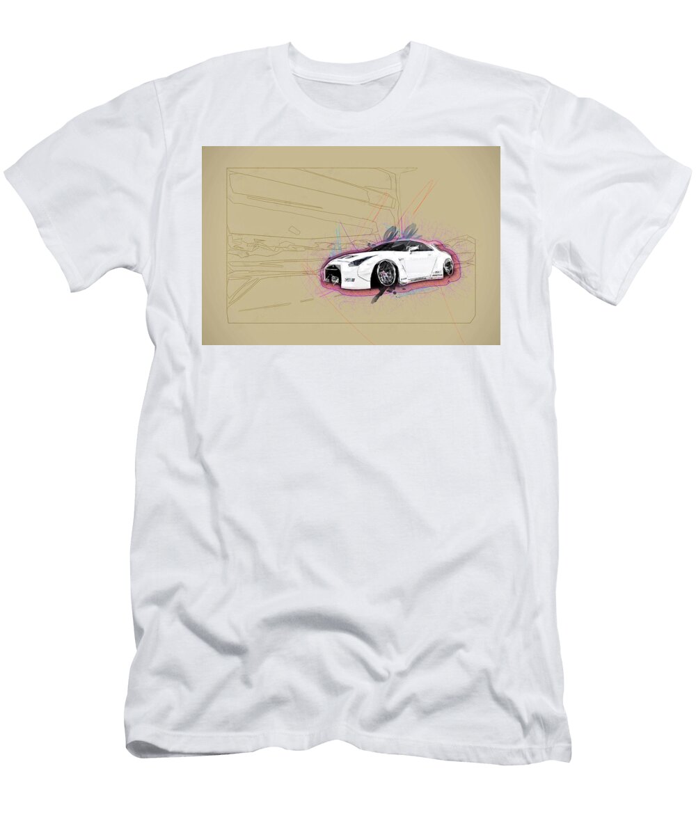 Nissan Gt R Lowrider Sports Coupe Japanese Cars Ola Kunde T-Shirt
