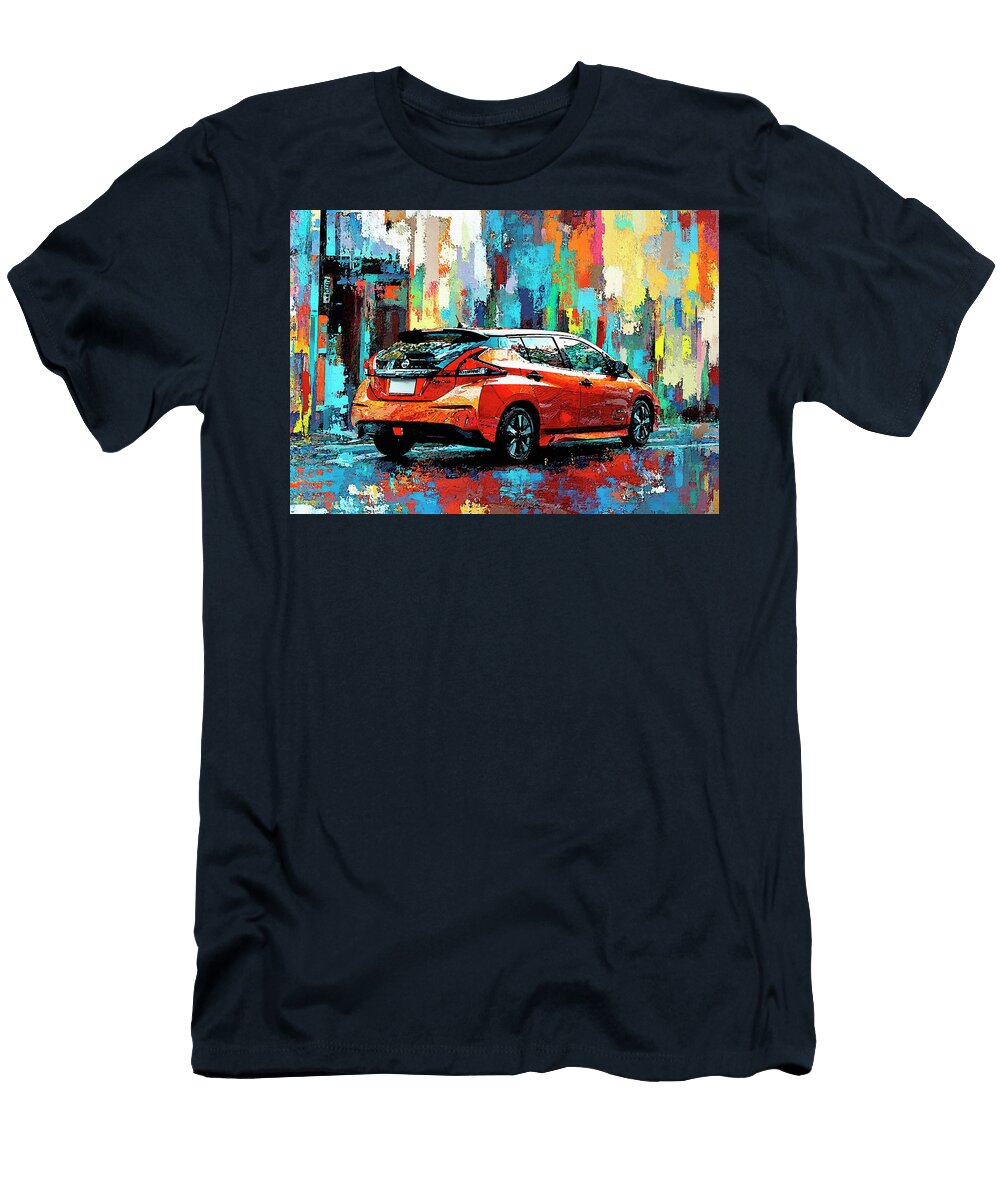 Nissan Leaf 2010 Japan Electric Hatchback Pollard Halle T-Shirt