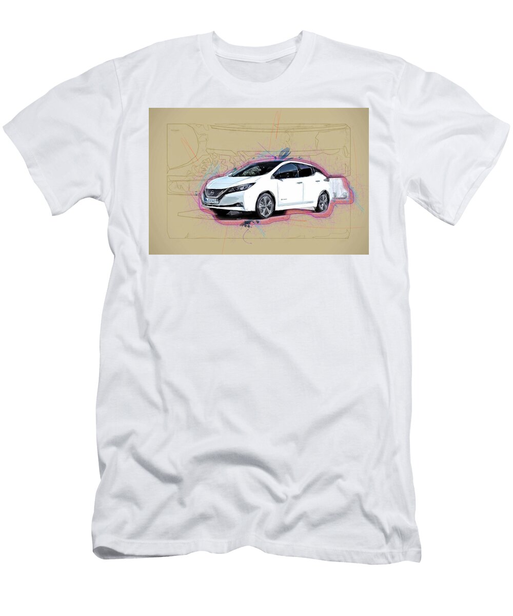 Nissan Leaf 2018 Hatchback Electric Car Exterior Japanese Cars Ola Kunde T-Shirt