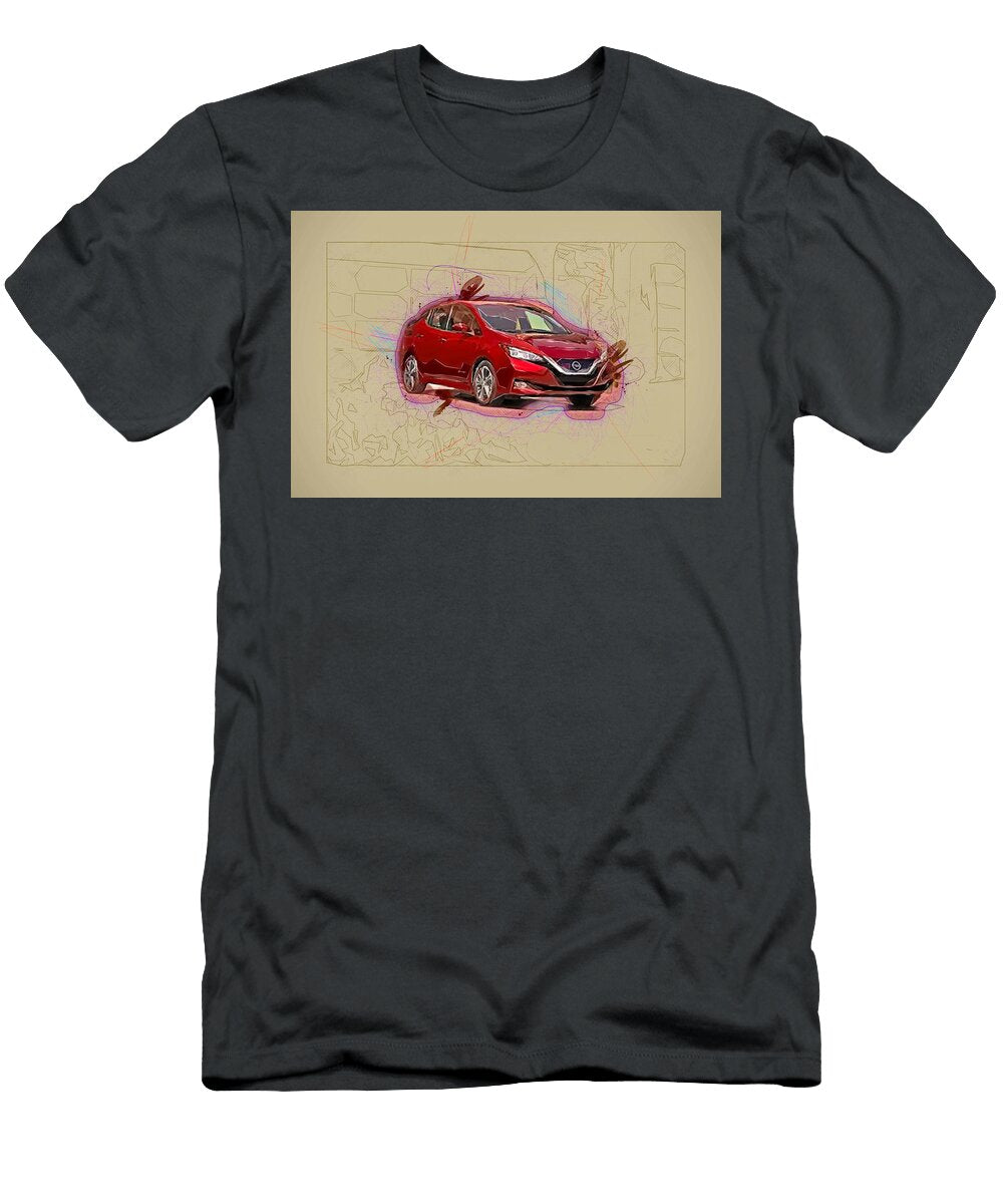 Nissan Leaf 2018 Red Hatchback Electric Car New Ola Kunde T-Shirt