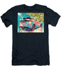 Nissan Leaf 2022 Electric Hatchback Colorful Art Electric Vehicle Vibrant Electric Car Illustration Hollie Love T-Shirt