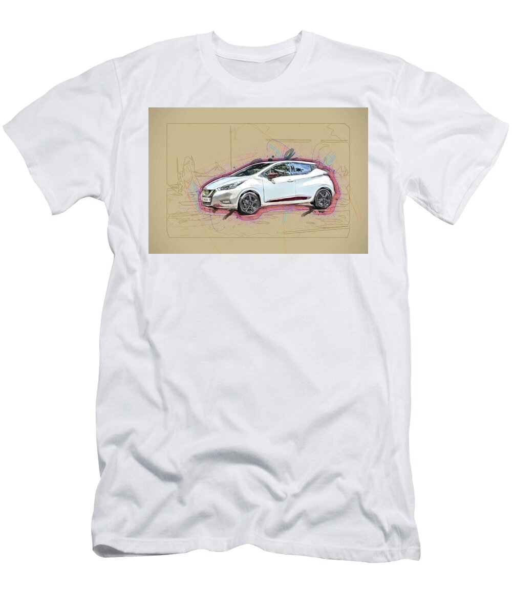 Nissan Micra N Style 2019 Hatchback Side Exterior Japanese Cars Ola Kunde T-Shirt