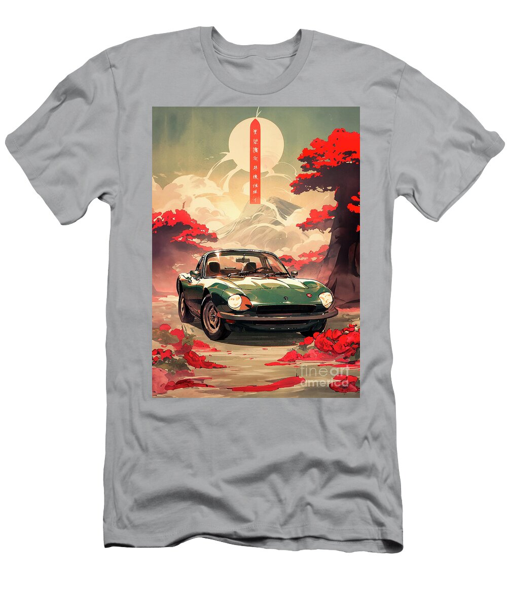 No00123 My Mazda Eunos Roadster Car Ukiyo E Japanese Style Clark Leffler T-Shirt