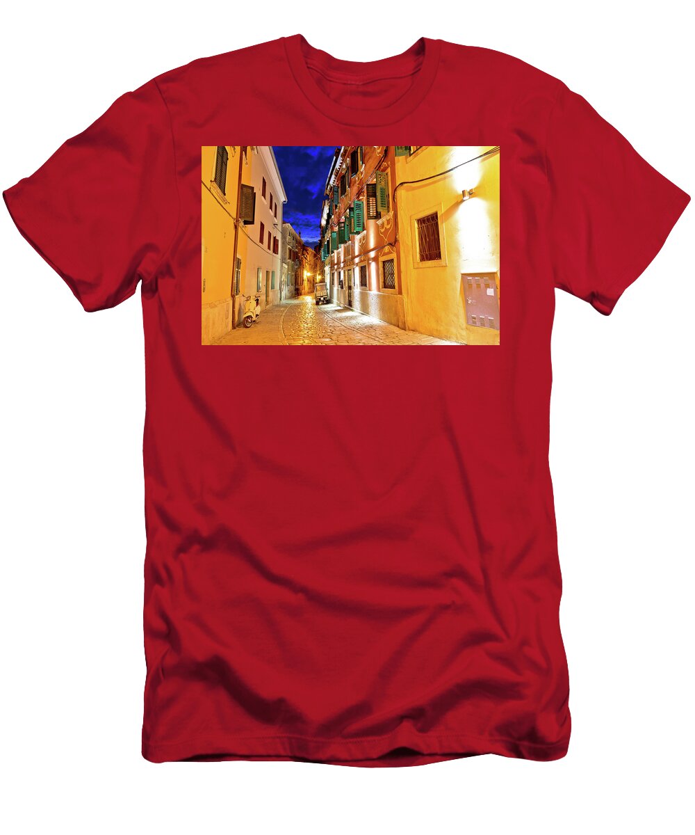 Old Stone Street of Rovinj Evening View Dalibor Brlek T-Shirt